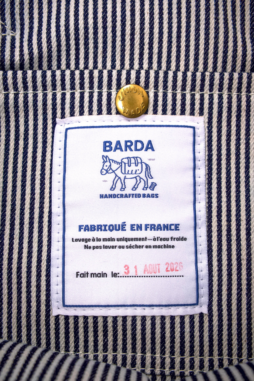 BA03 - Denim Bleu 13 oz - Boutons Laiton