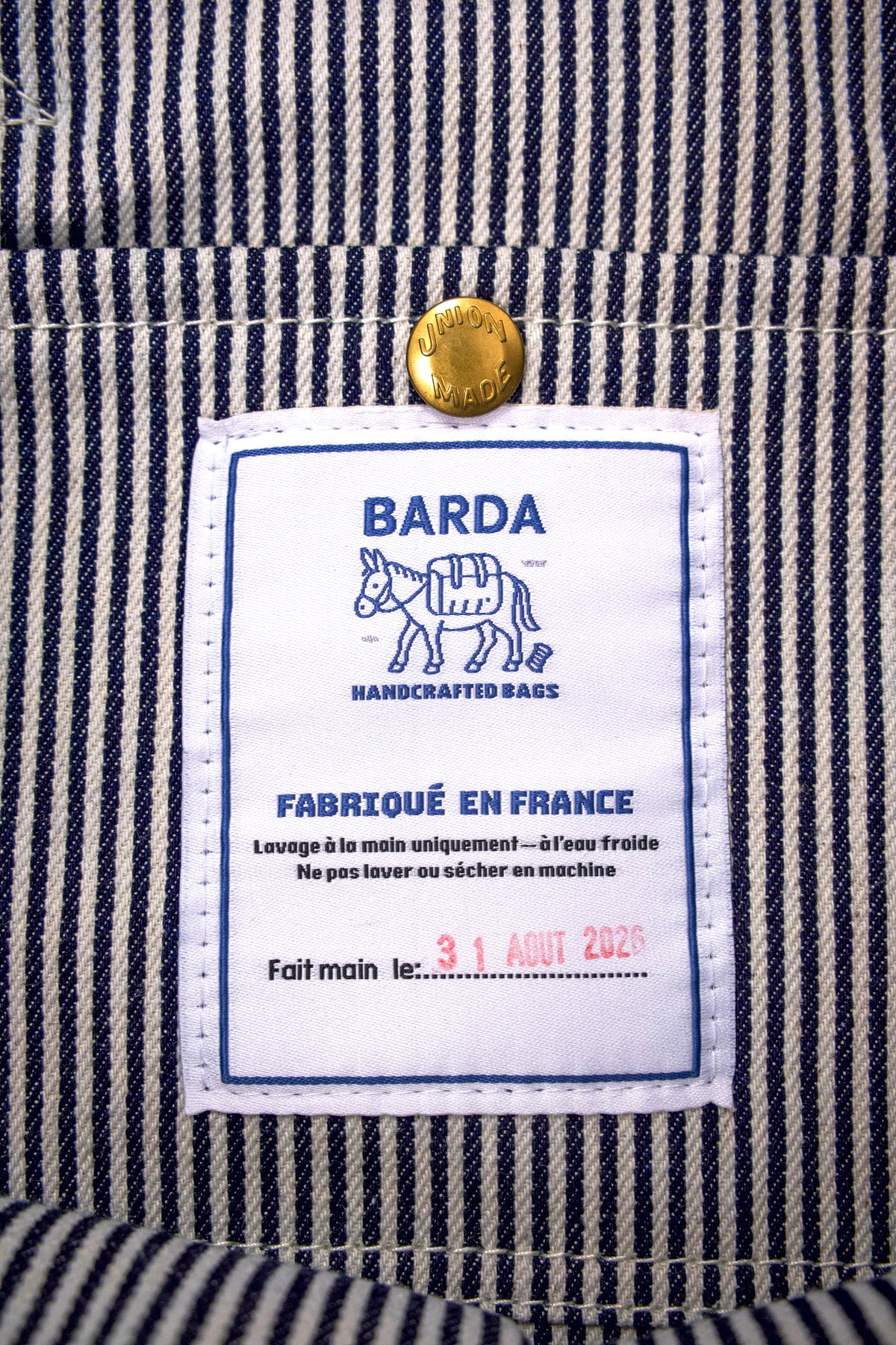 BA03 - Denim Bleu 13 oz - Boutons Laiton